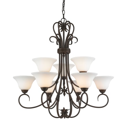 A large image of the Golden Lighting 8606-9-OP Rubbed Bronze