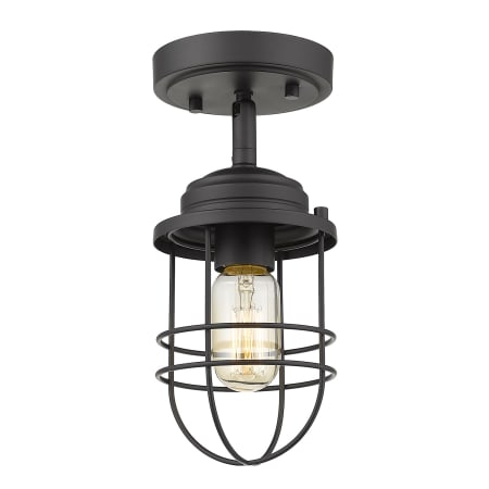 A large image of the Golden Lighting 9808-SF Black