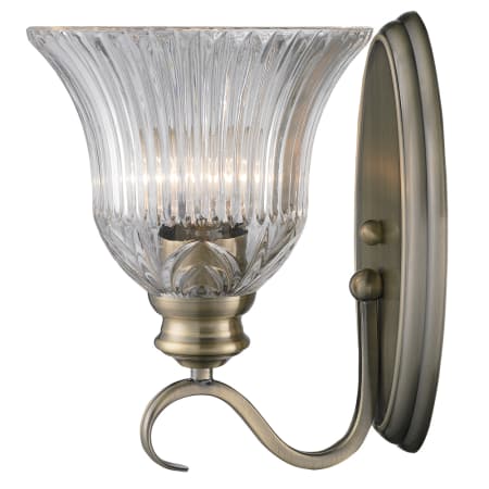 A large image of the Golden Lighting 6005-1W Antique Brass