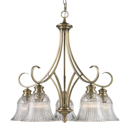 A large image of the Golden Lighting 6005-D5 Antique Brass