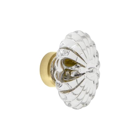 A large image of the Grandeur BURG-CRYS-KNOB Satin Brass