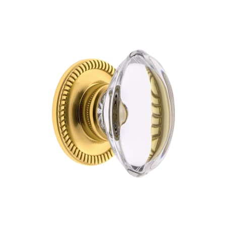 A large image of the Grandeur PROV-CRYS-KNOB-NEWP Lifetime Brass