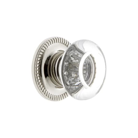 A large image of the Grandeur BORD-CRYS-KNOB-NEWP Polished Nickel