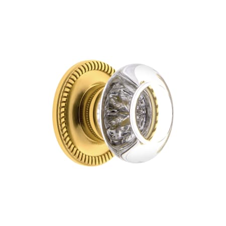 A large image of the Grandeur BORD-CRYS-KNOB-NEWP Lifetime Brass