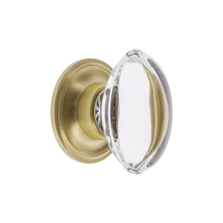 A large image of the Grandeur PROV-CRYS-KNOB-GEO Satin Brass