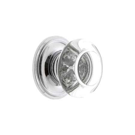 A large image of the Grandeur BORD-CRYS-KNOB-GEO Bright Chrome