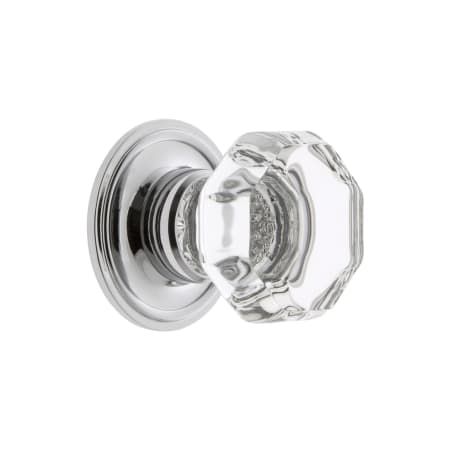 A large image of the Grandeur CHAM-CRYS-KNOB-GEO Bright Chrome