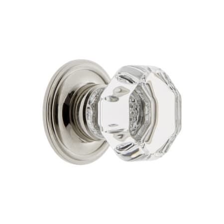 A large image of the Grandeur CHAM-CRYS-KNOB-GEO Polished Nickel