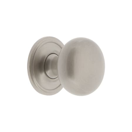 A large image of the Grandeur FIFT-BRASS-KNOB-GEO Satin Nickel