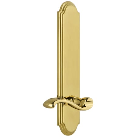 A large image of the Grandeur ARCPRT_TP_SD_NA_LH Polished Brass
