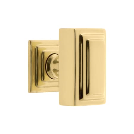 A large image of the Grandeur CARR-CRYS-KNOB-LG-CARR Polished Brass