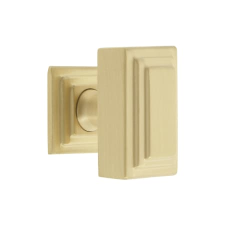 A large image of the Grandeur CARR-CRYS-KNOB-LG-CARR Satin Brass