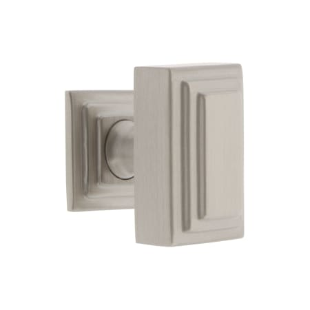 A large image of the Grandeur CARR-CRYS-KNOB-LG-CARR Satin Nickel