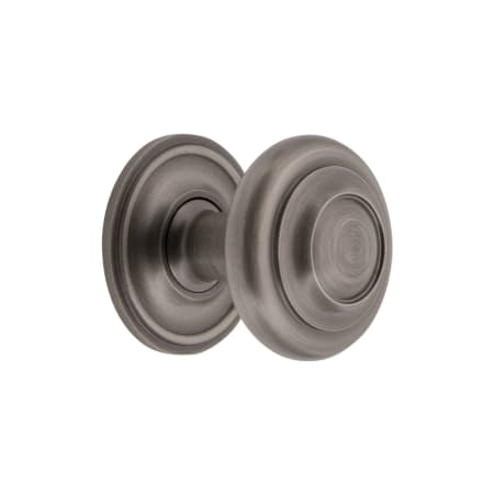 A large image of the Grandeur CIRC-BRASS-KNOB-GEO Antique Pewter