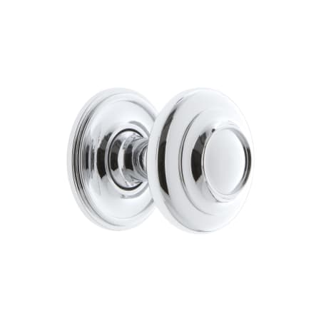 A large image of the Grandeur CIRC-BRASS-KNOB-GEO Bright Chrome