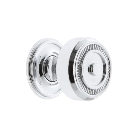 A large image of the Grandeur SOLE-BRASS-KNOB-GEO Bright Chrome
