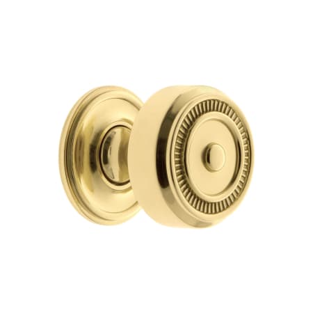 A large image of the Grandeur SOLE-BRASS-KNOB-GEO Polished Brass