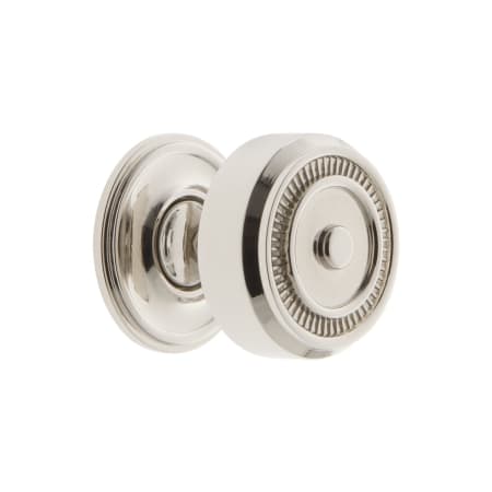 A large image of the Grandeur SOLE-BRASS-KNOB-GEO Polished Nickel