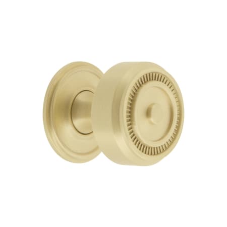 A large image of the Grandeur SOLE-BRASS-KNOB-GEO Satin Brass