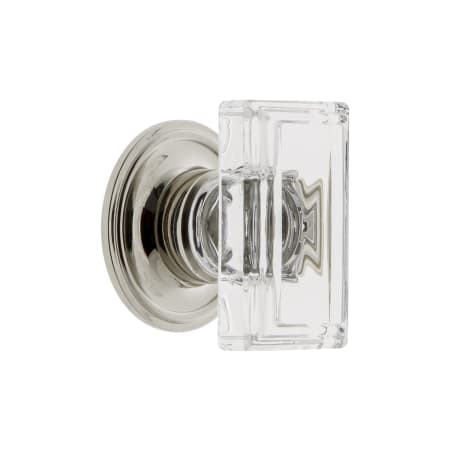 A large image of the Grandeur CARR-CRYS-KNOB-LG-GEO Polished Nickel