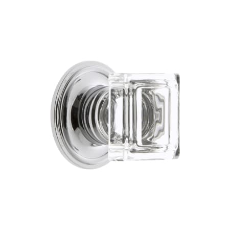 A large image of the Grandeur CARR-CRYS-KNOB-GEO Bright Chrome