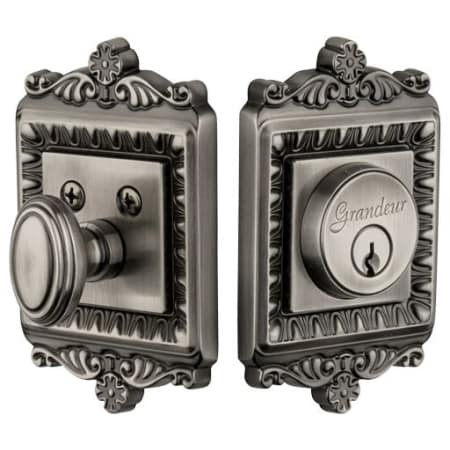 A large image of the Grandeur WINWIN_SGLCYL_238 Antique Pewter