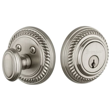 A large image of the Grandeur NEWNEW_SGLCYL_238 Satin Nickel