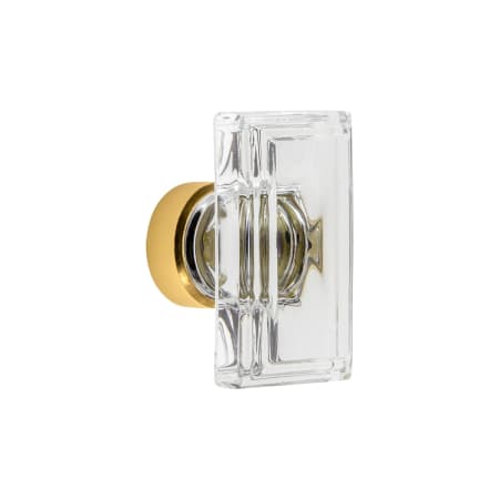 A large image of the Grandeur CARR-CRYS-KNOB-LG Lifetime Brass
