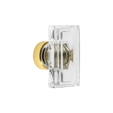 A large image of the Grandeur CARR-CRYS-KNOB-LG Polished Brass