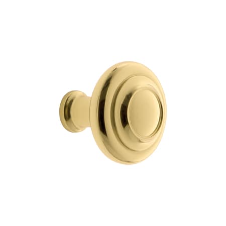 A large image of the Grandeur CIRC-BRASS-KNOB Polished Brass