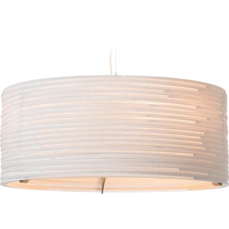 A large image of the Graypants Drum 24 White Pendant White