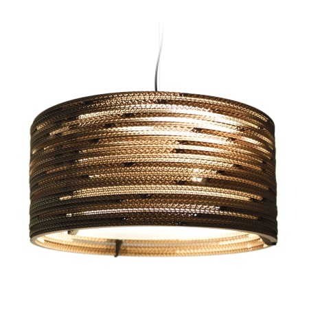 A large image of the Graypants Drum 18 Natural Pendant Brown