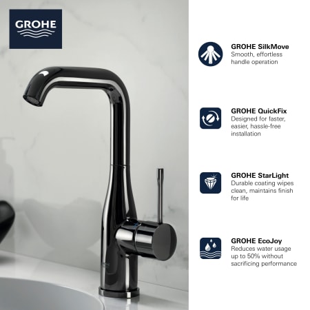 Grohe 23486ena Brushed Nickel Essence 1 2 Gpm Single Hole Bathroom Faucet With Silkmove Quickfix Ecojoy Technology And Pop Up Drain Assembly Com - Grohe Bathroom Sink Faucet Aerator Grohe 23486ena Brushed Nickel Essence 1 2 Gpm Single Hole Bathroom Faucet With Silkmove Quickfix Ecojoy Technology And Pop Up Drain Assembly Com - Grohe Bathroom Sink Faucet Aerator