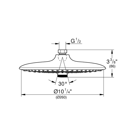 A large image of the Grohe 26 457 Grohe-26 457-Dimensional Drawing