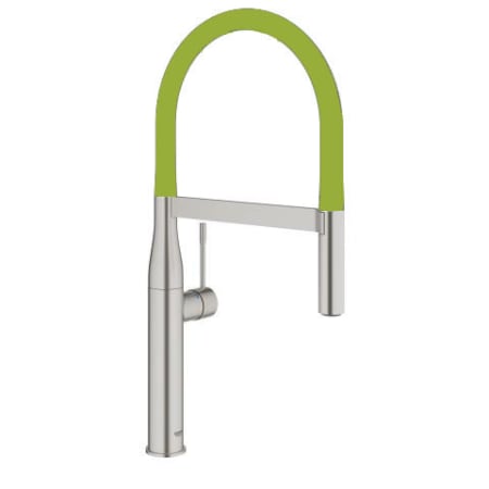 A large image of the Grohe 30 295 COLOR SuperSteel/Green
