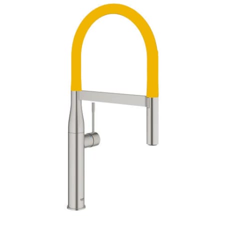 A large image of the Grohe 30 295 COLOR SuperSteel/Yellow