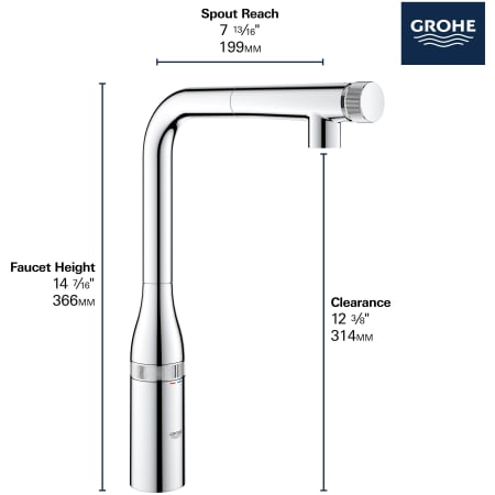 A large image of the Grohe 31 616 Alternate Image