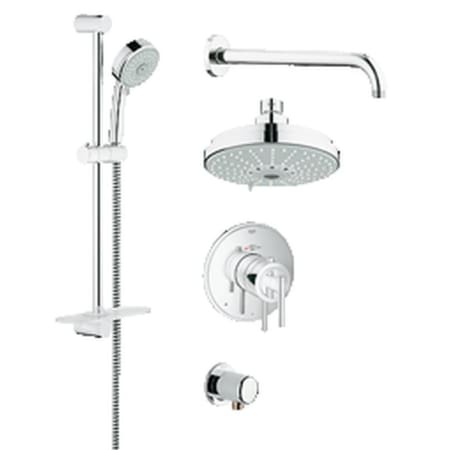 Grohe 35 056 Shower System Build A Large Image Of The Grohe 35 056 Starlight Chrome
