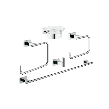 Essentials Cube Towel Ring Chrome GROHE 40510001