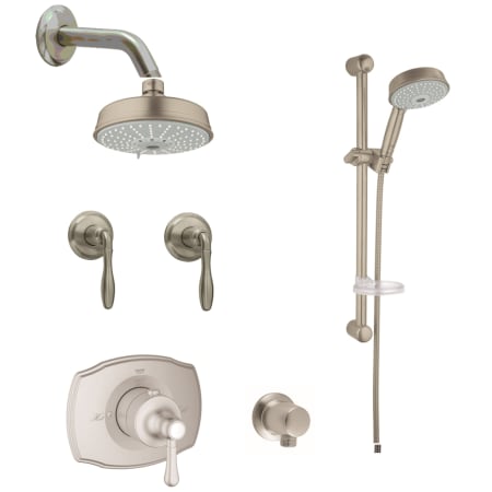A large image of the Grohe GSS-Authentic-CTH-07 Brushed Nickel