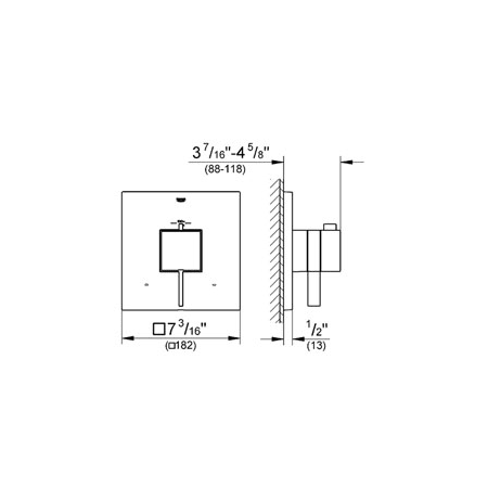 A large image of the Grohe GSS-Eurocube-DTH-03 Grohe GSS-Eurocube-DTH-03