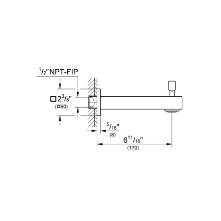 A large image of the Grohe GSS-Eurocube-TPB-06 Grohe GSS-Eurocube-TPB-06