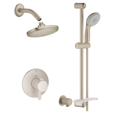 A large image of the Grohe GSS-Europlus-DTH-03 Brushed Nickel