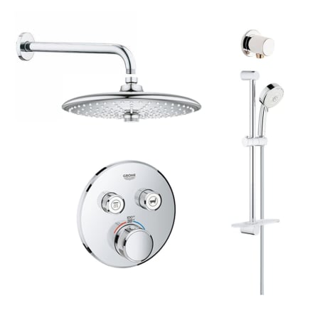 A large image of the Grohe GSS-Grohtherm-CIR-04 Starlight Chrome