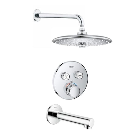 A large image of the Grohe GSS-Grohtherm-CIR-06 Starlight Chrome
