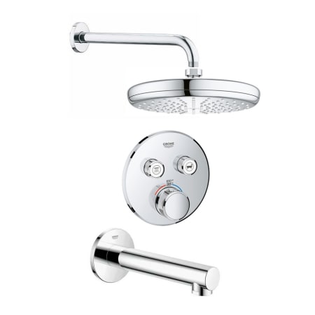 A large image of the Grohe GSS-Grohtherm-CIR-07 A Starlight Chrome
