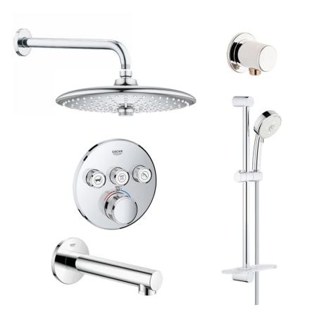 A large image of the Grohe GSS-Grohtherm-CIR-08 Starlight Chrome