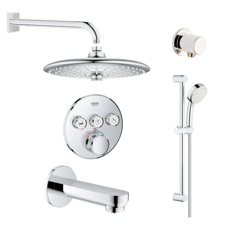 A large image of the Grohe GSS-Grohtherm-CIR-08 A Starlight Chrome