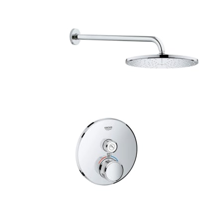 A large image of the Grohe GSS-Grohtherm-CIR-12 Starlight Chrome