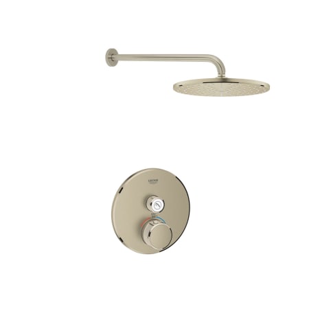 A large image of the Grohe GSS-Grohtherm-CIR-12 Brushed Nickel